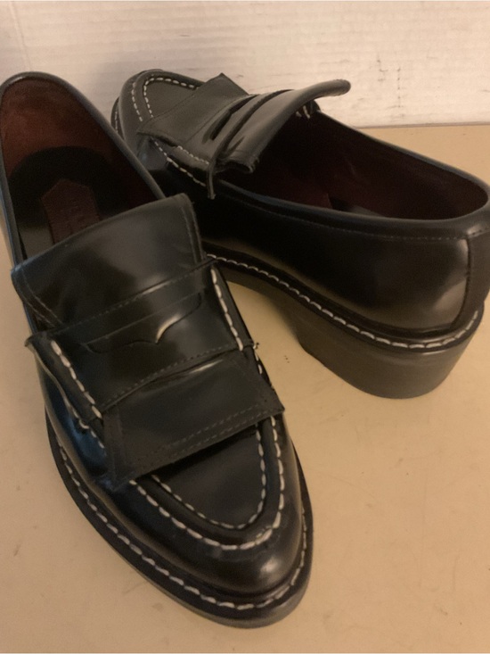 rag & bone Shoes - rag & bone women Black Leather platform loafer heel shoes US 7.5